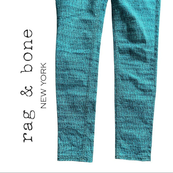 Rag & Bone Legging Jeans 5 Pocket Color Blue Tweed Size 26 - Picture 4 of 12